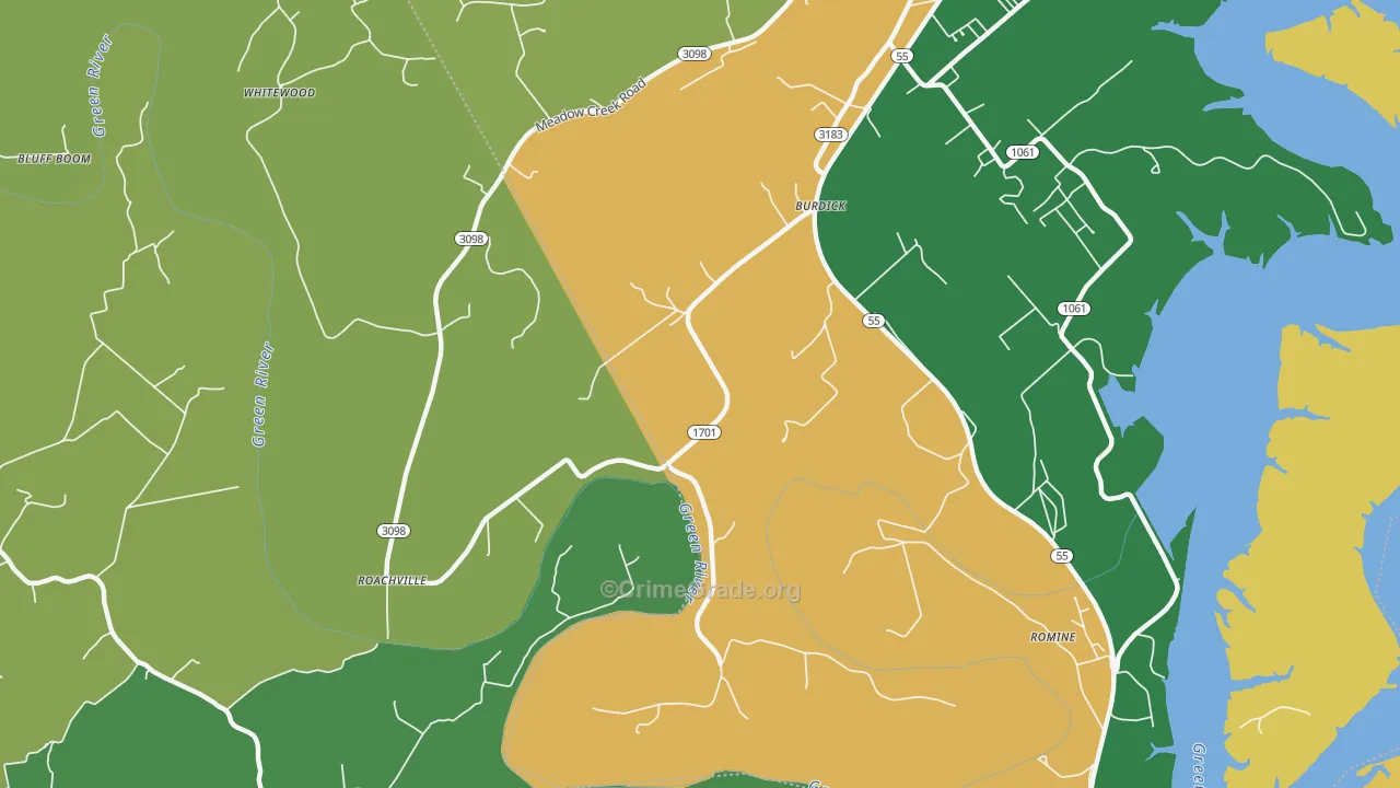 Burdick, KY Map of Drug-Related Crime Rates
