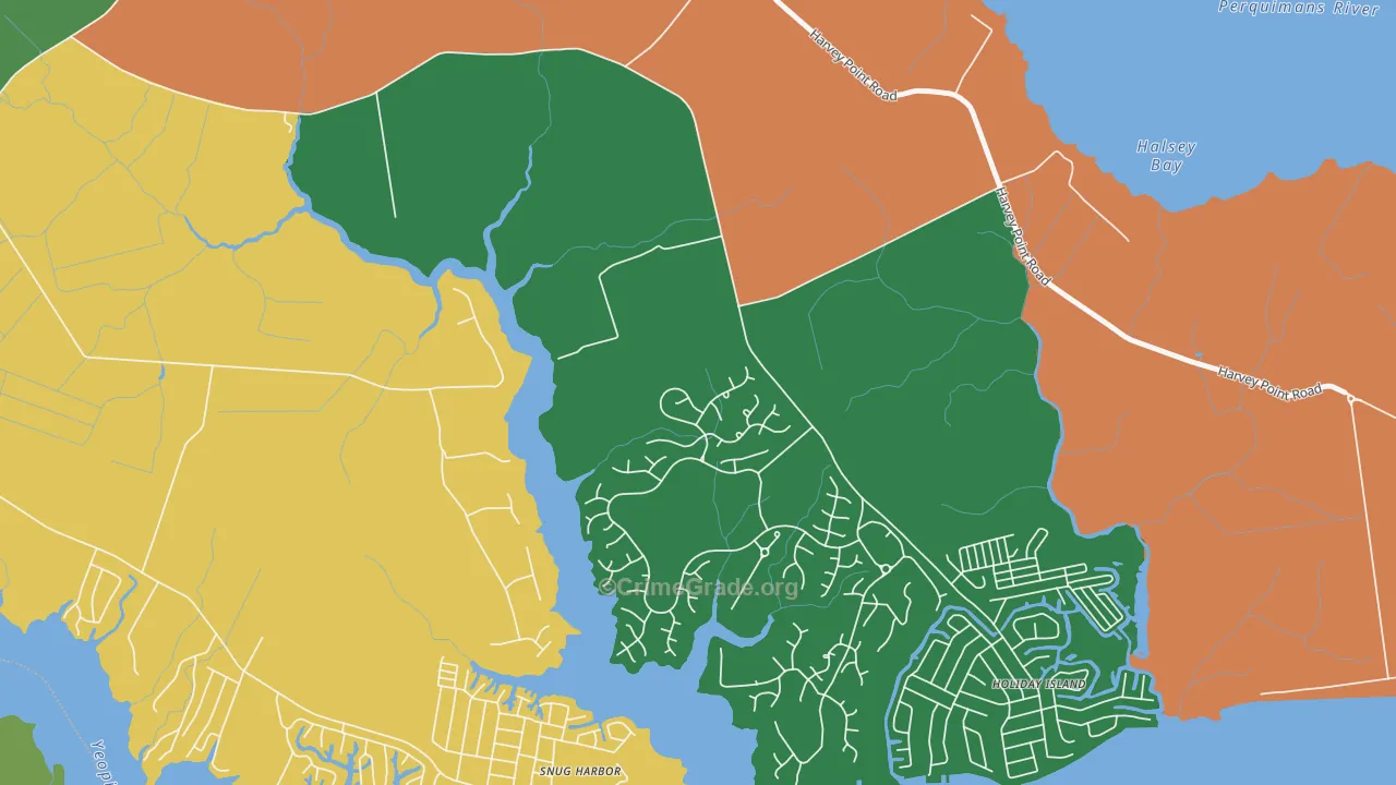 Burgess, NC Map of Drug-Related Crime Rates