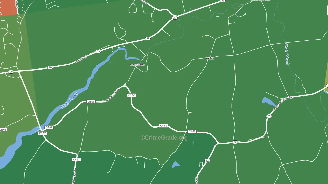 Burgoyne, NY Map of Drug-Related Crime Rates