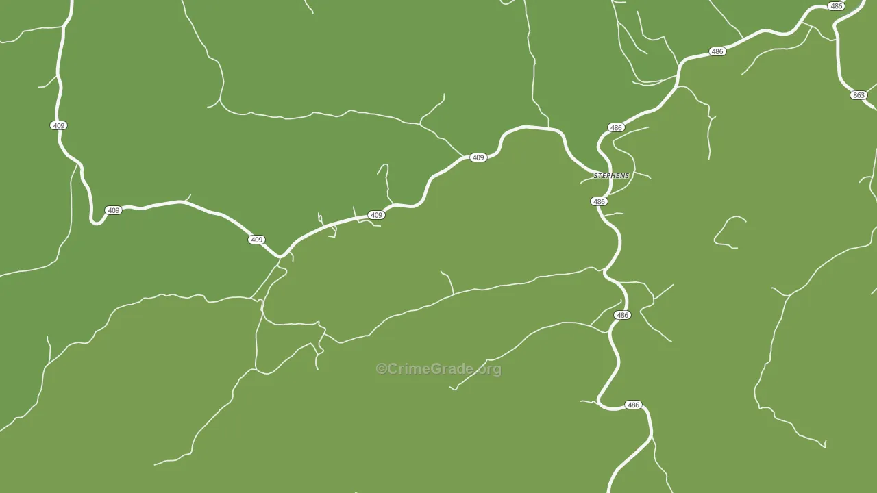 Burke, KY Map of Drug-Related Crime Rates