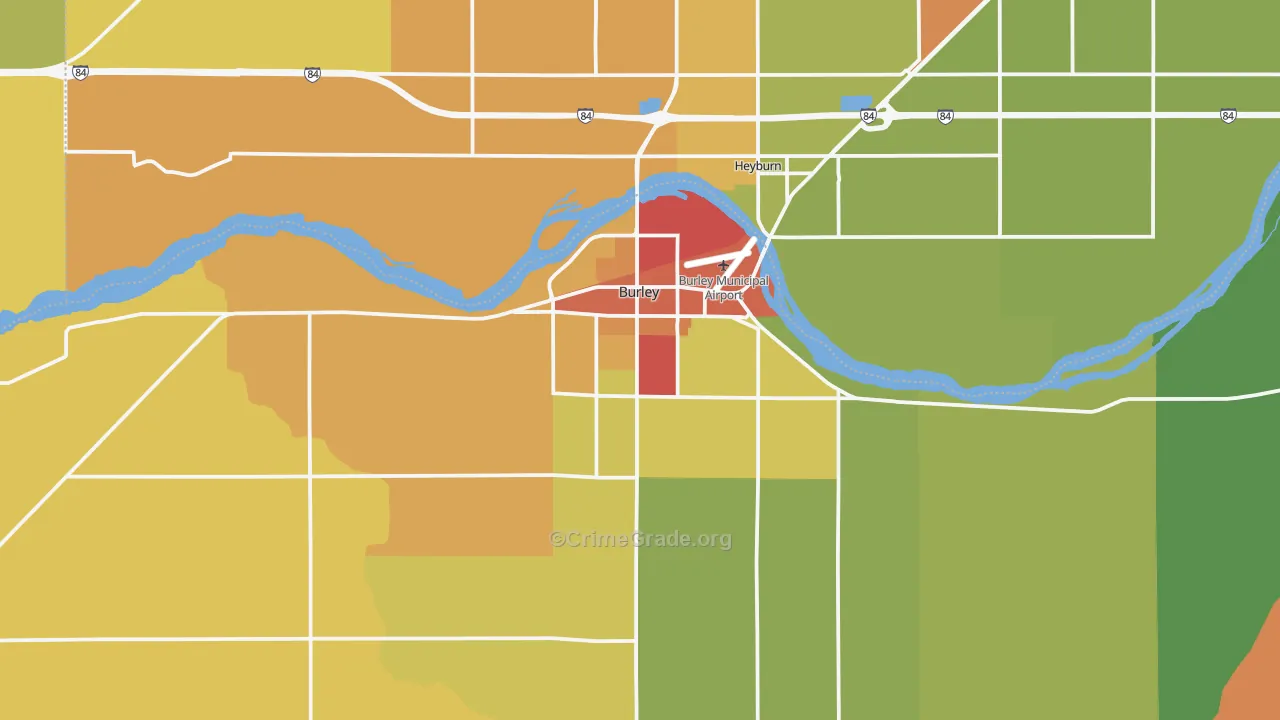 Burley, ID Map of Drug-Related Crime Rates