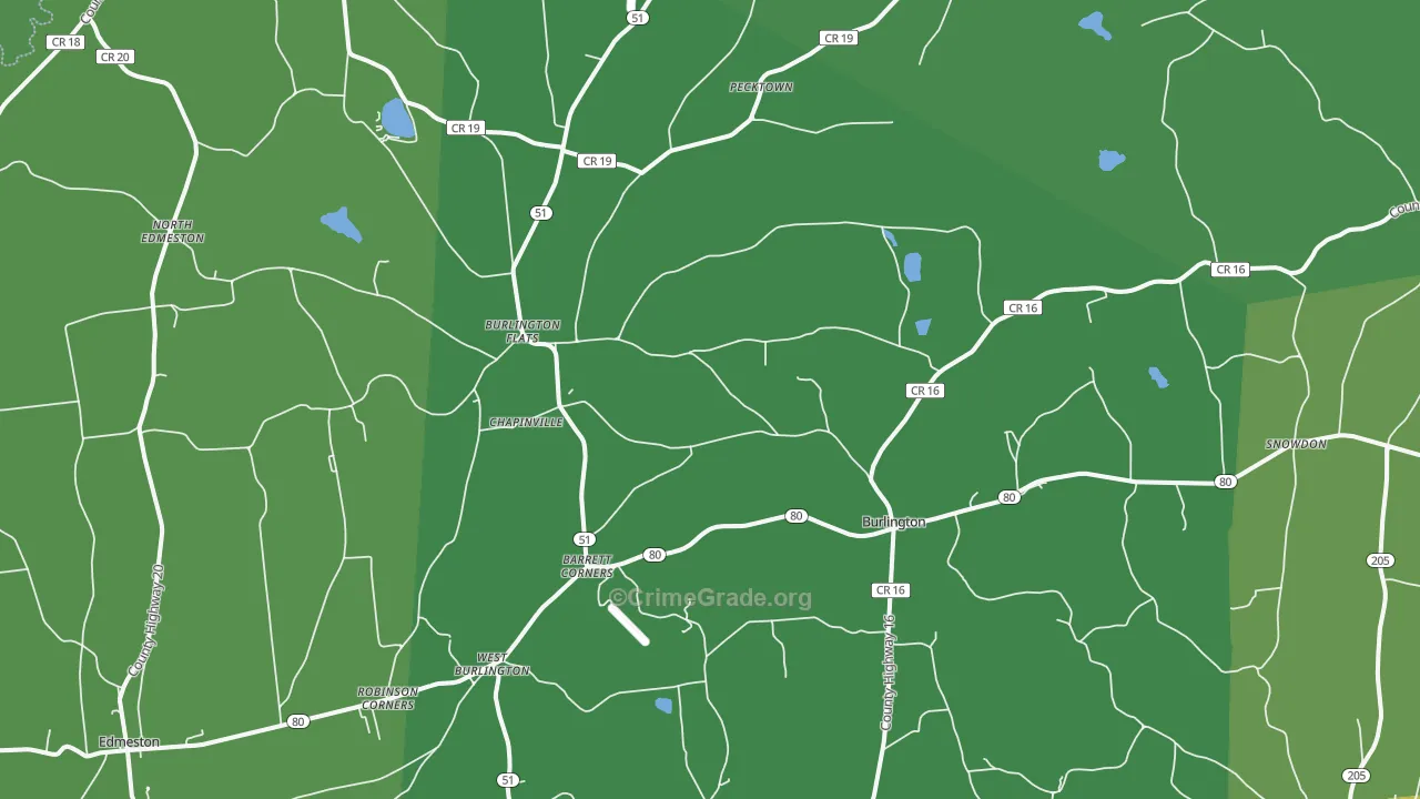 Burlington Flats, NY Map of Drug-Related Crime Rates