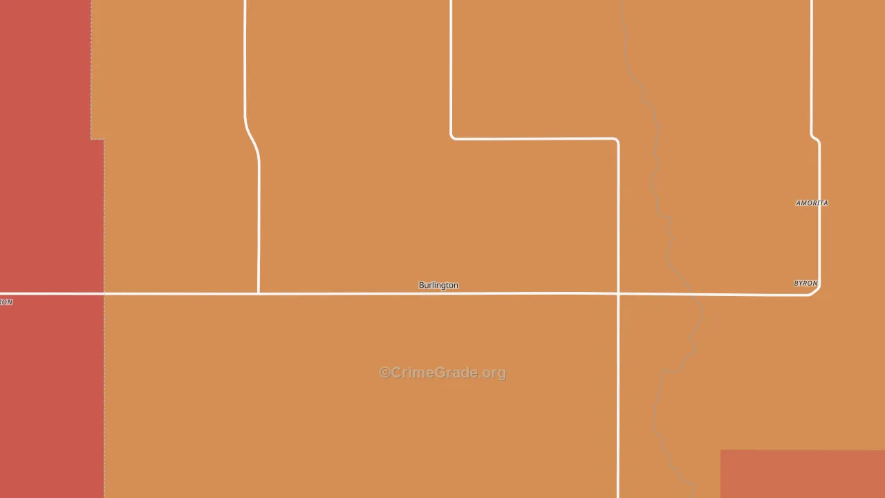 Burlington, OK Map of Drug-Related Crime Rates