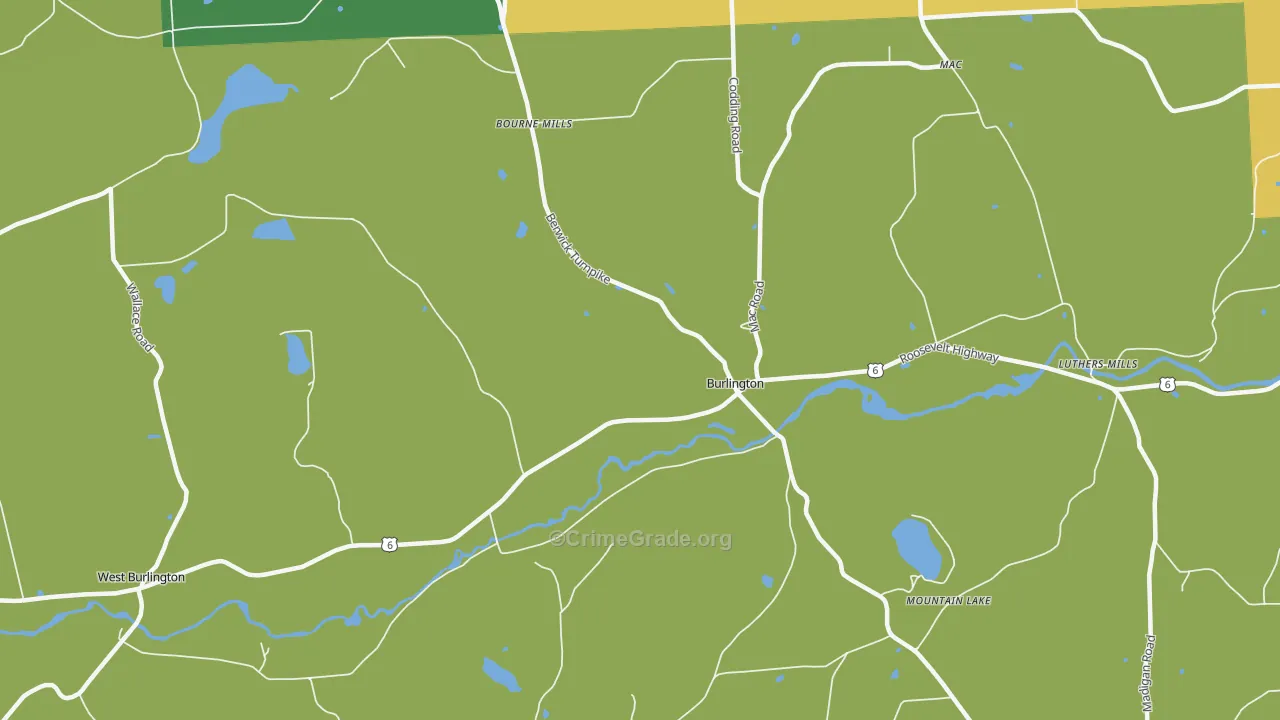 Burlington, PA Map of Drug-Related Crime Rates