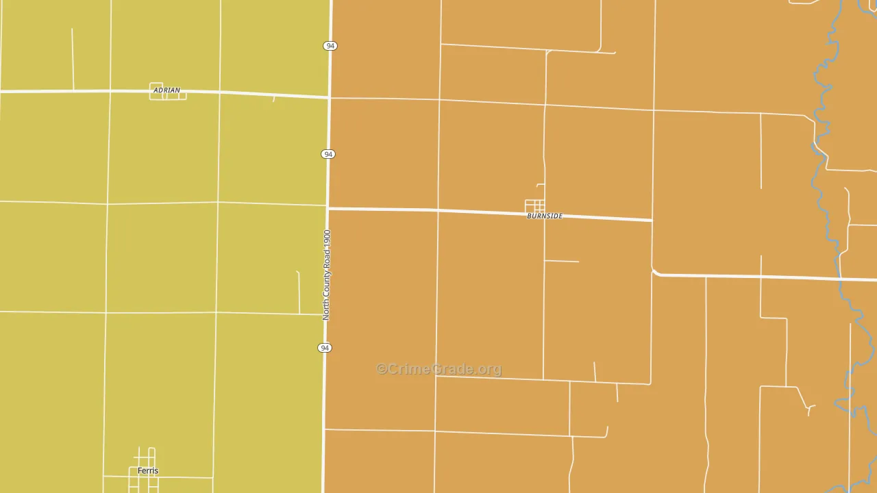 Burnside, IL Map of Drug-Related Crime Rates