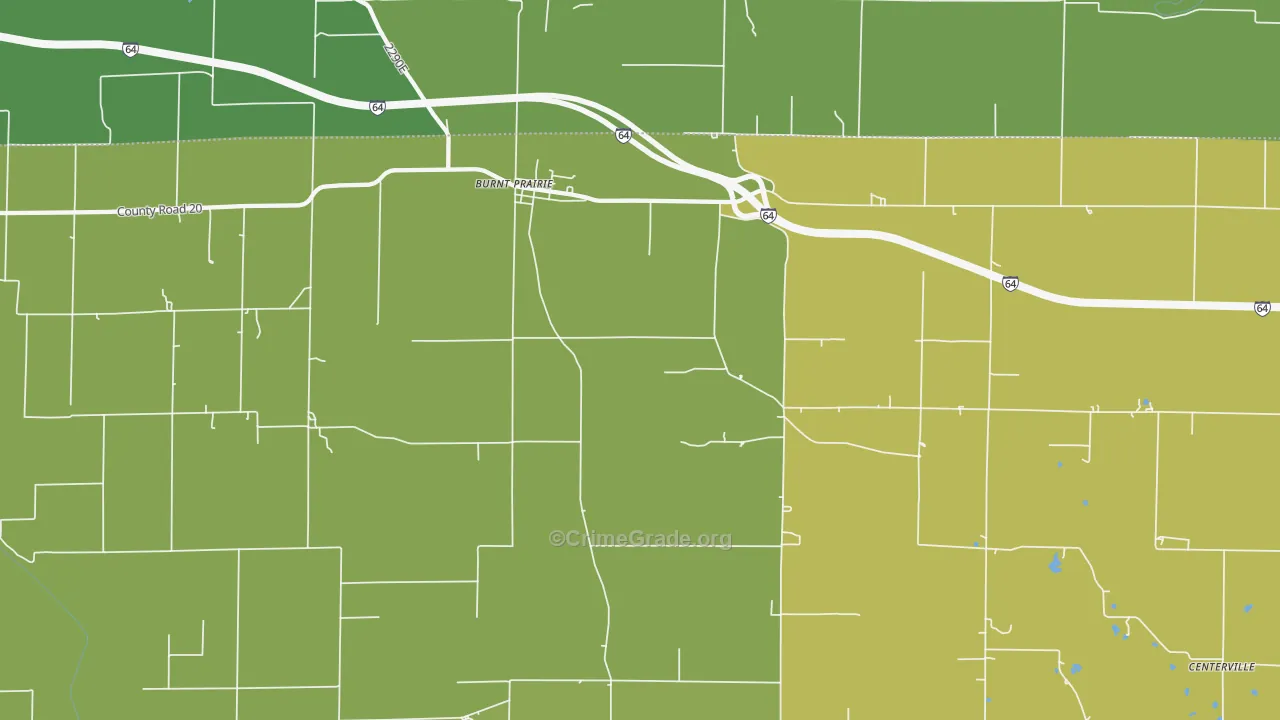 Burnt Prairie, IL Map of Drug-Related Crime Rates