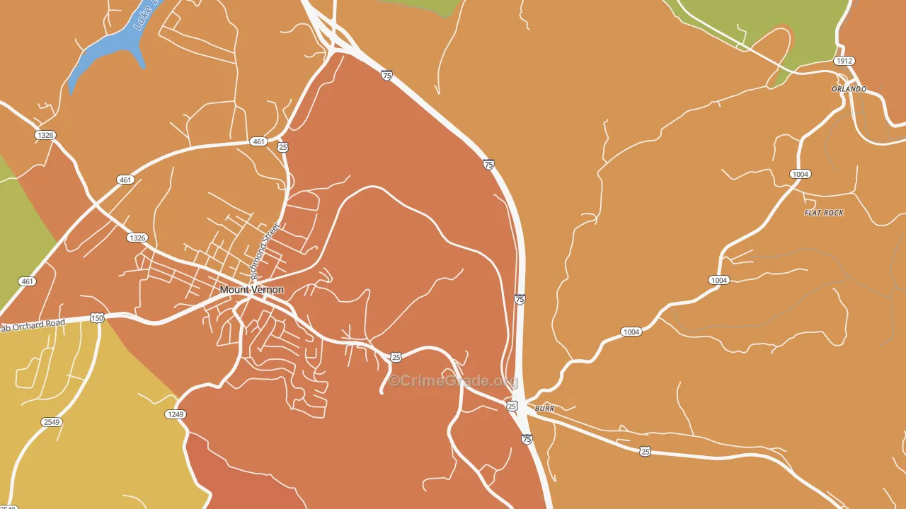 Burr, KY Map of Drug-Related Crime Rates