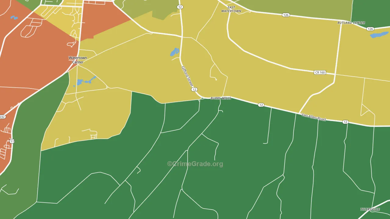 Burrs Mills, NY Map of Drug-Related Crime Rates