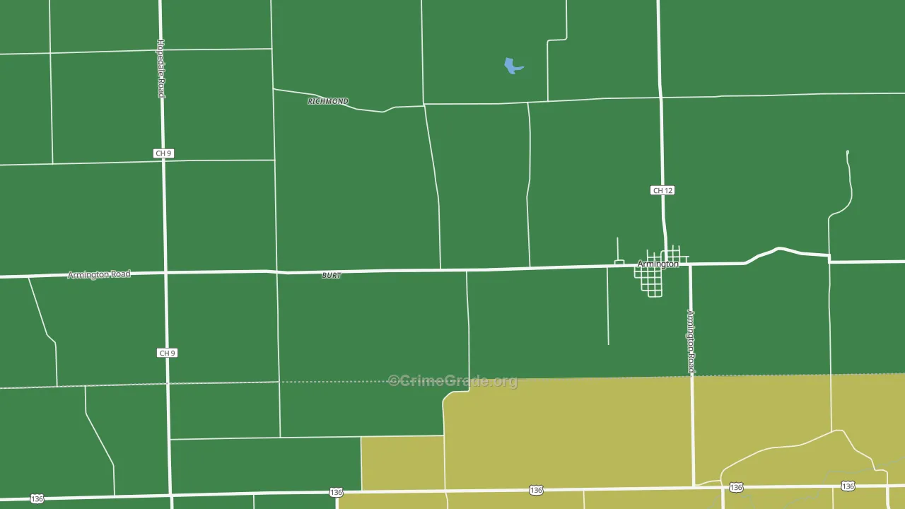 Burt, IL Map of Drug-Related Crime Rates