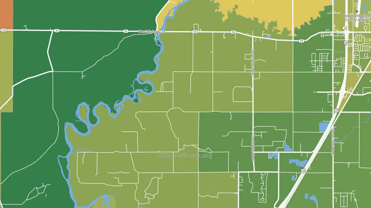 Burton, ID Map of Drug-Related Crime Rates