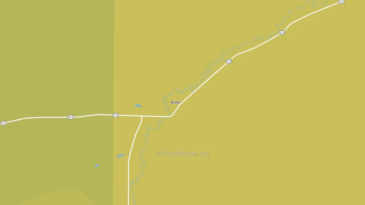 Busby, MT Map of Drug-Related Crime Rates