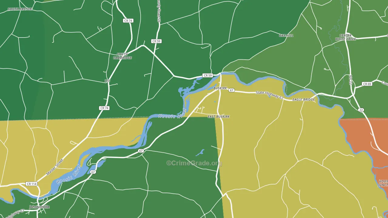 Buskirk, NY Map of Drug-Related Crime Rates