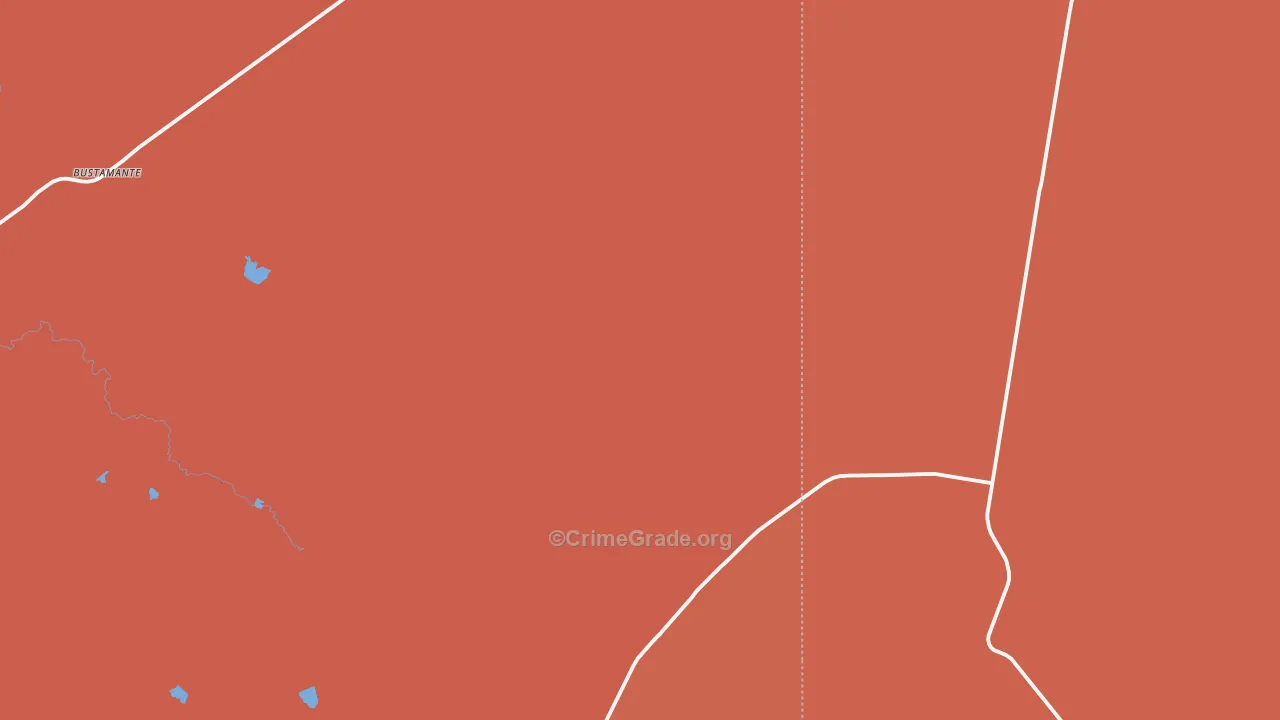 Bustamante, TX Map of Drug-Related Crime Rates
