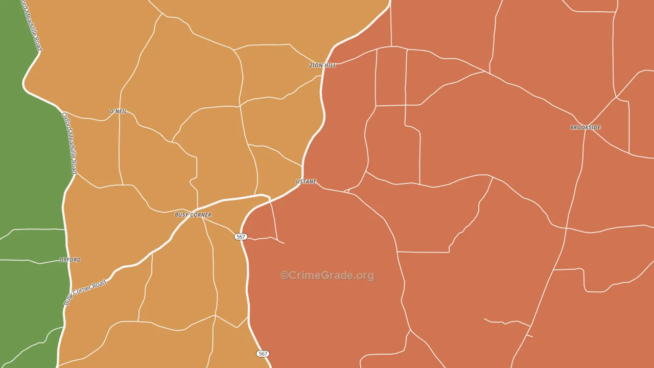 Busy Corner, MS Map of Drug-Related Crime Rates