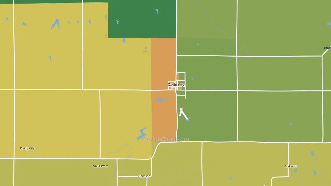 Butler County, NE Map of Drug-Related Crime Rates