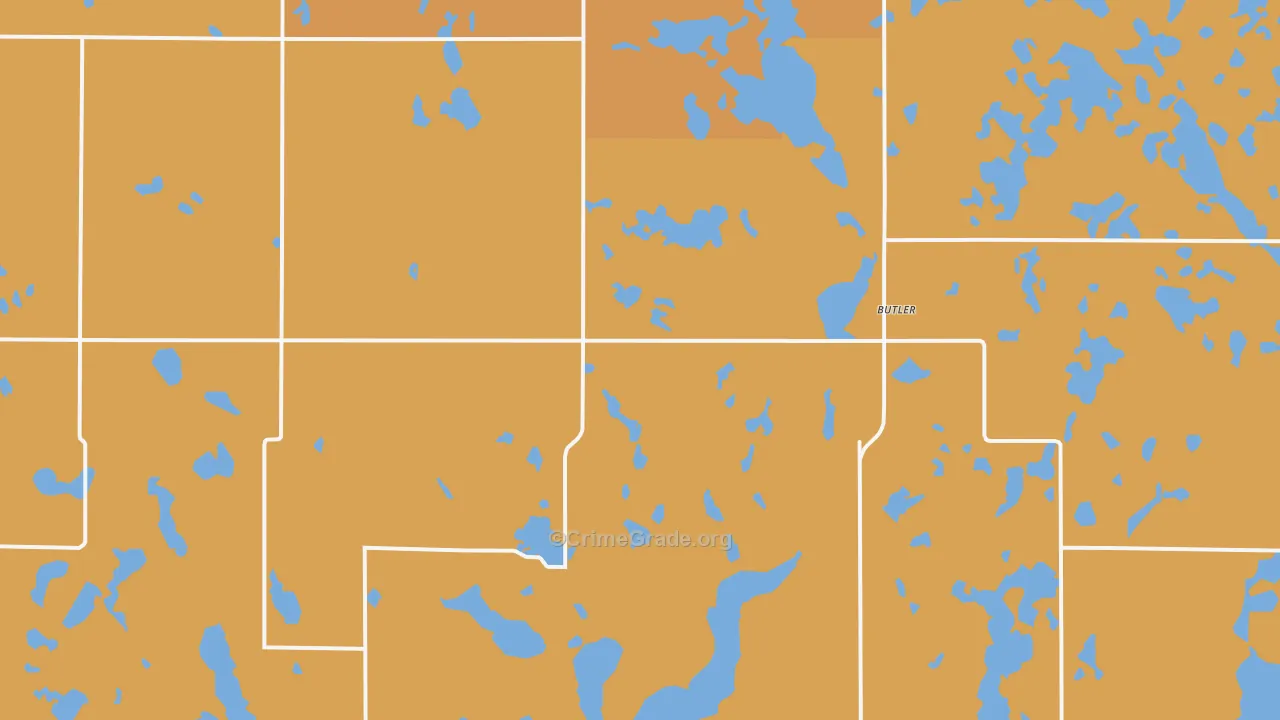 Butler, SD Map of Drug-Related Crime Rates