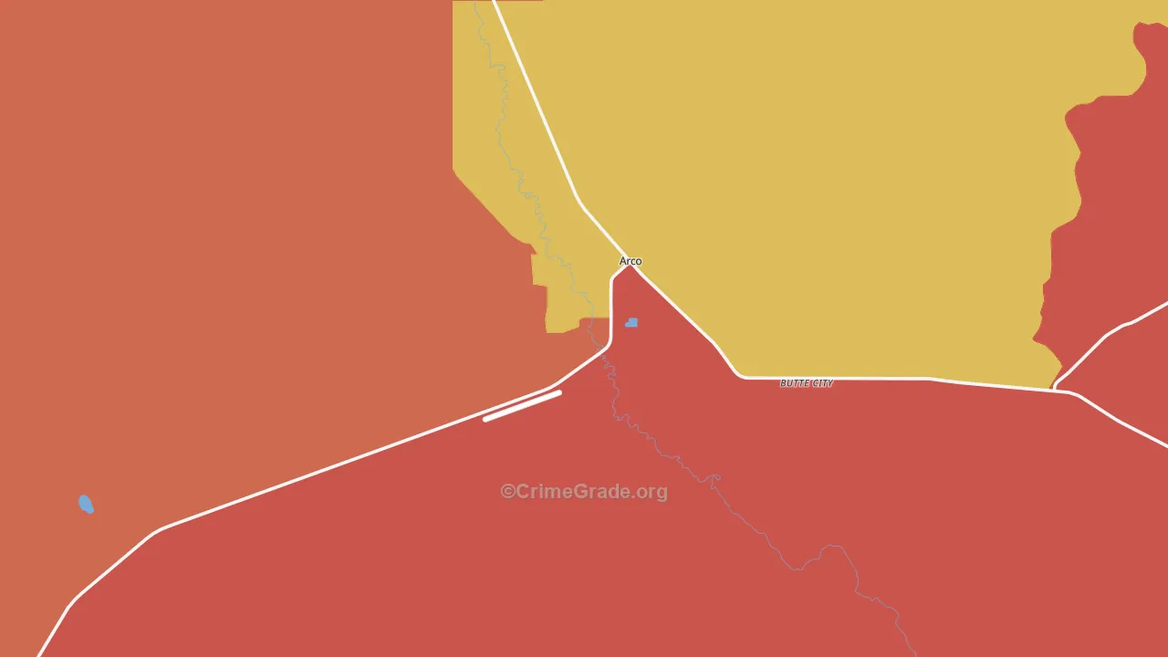 Butte City, ID Map of Drug-Related Crime Rates