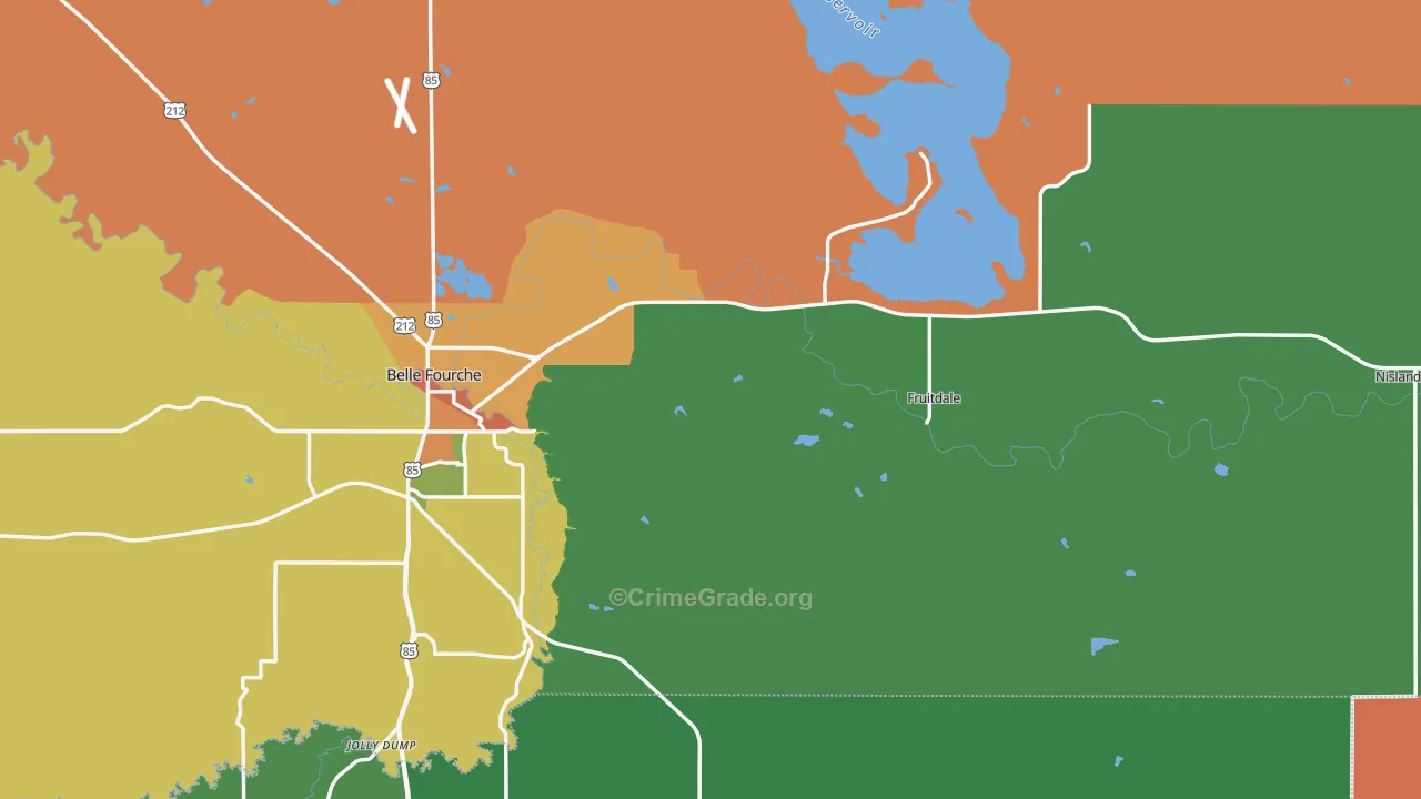 Butte County, SD Map of Drug-Related Crime Rates