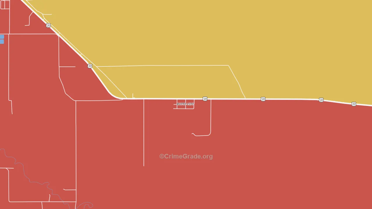 Butte, ID Map of Drug-Related Crime Rates
