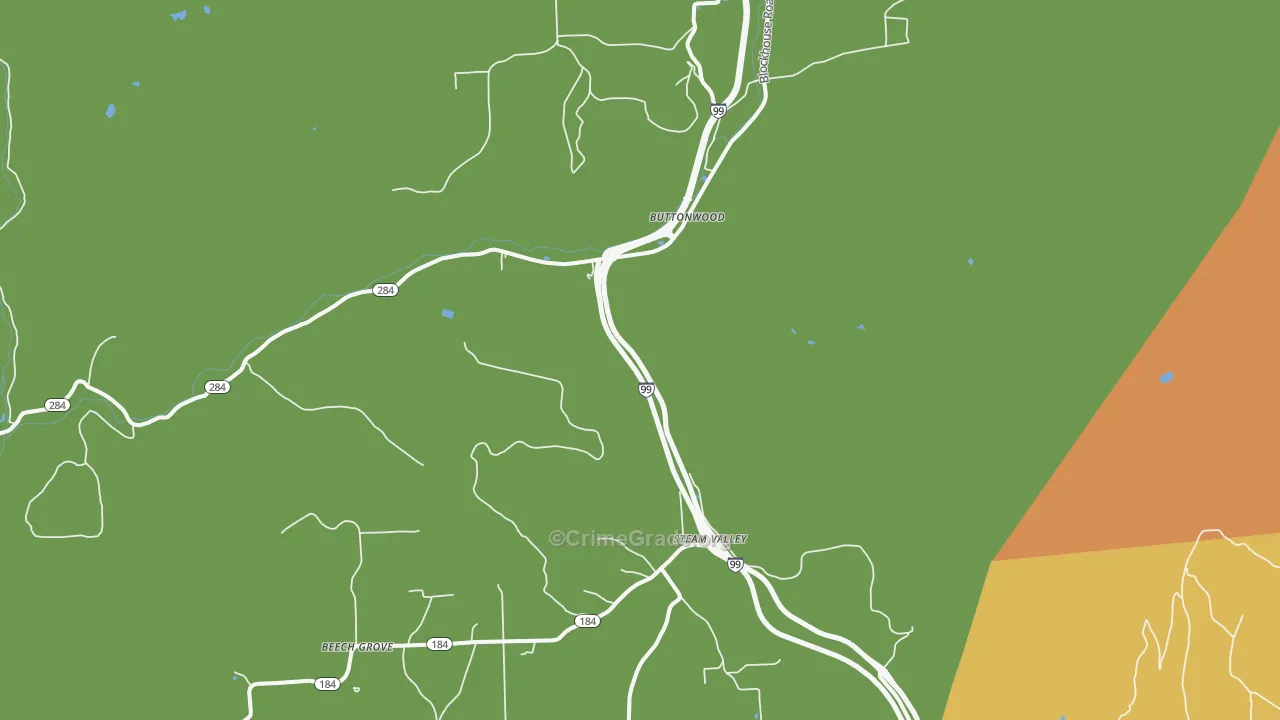 Buttonwood, PA Map of Drug-Related Crime Rates