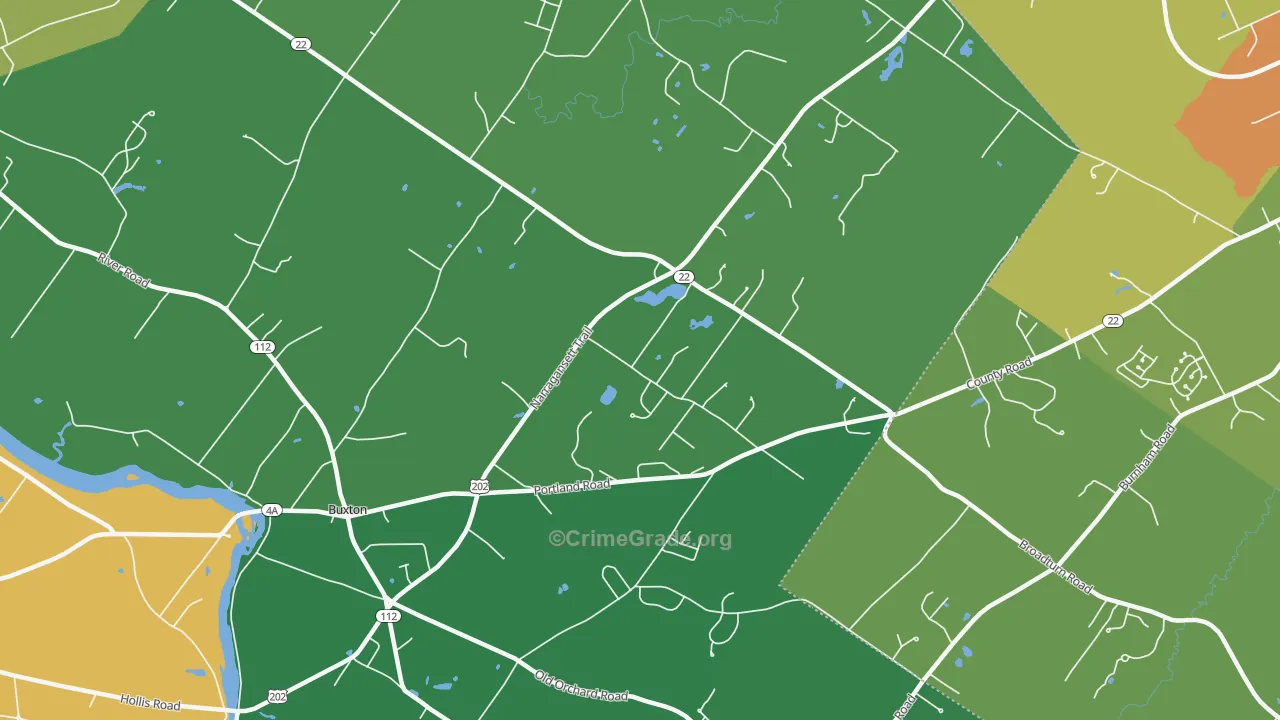Buxton, ME Map of Drug-Related Crime Rates