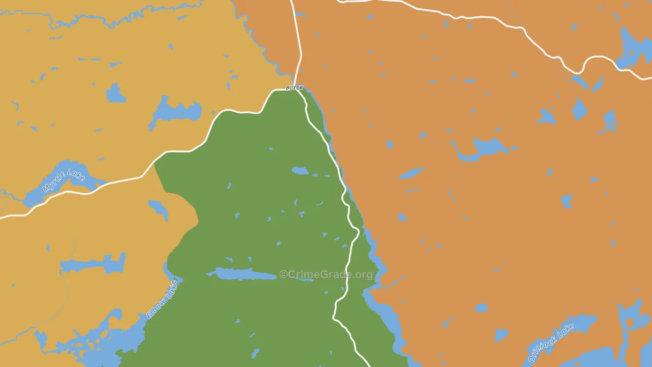 Buyck, MN Map of Drug-Related Crime Rates