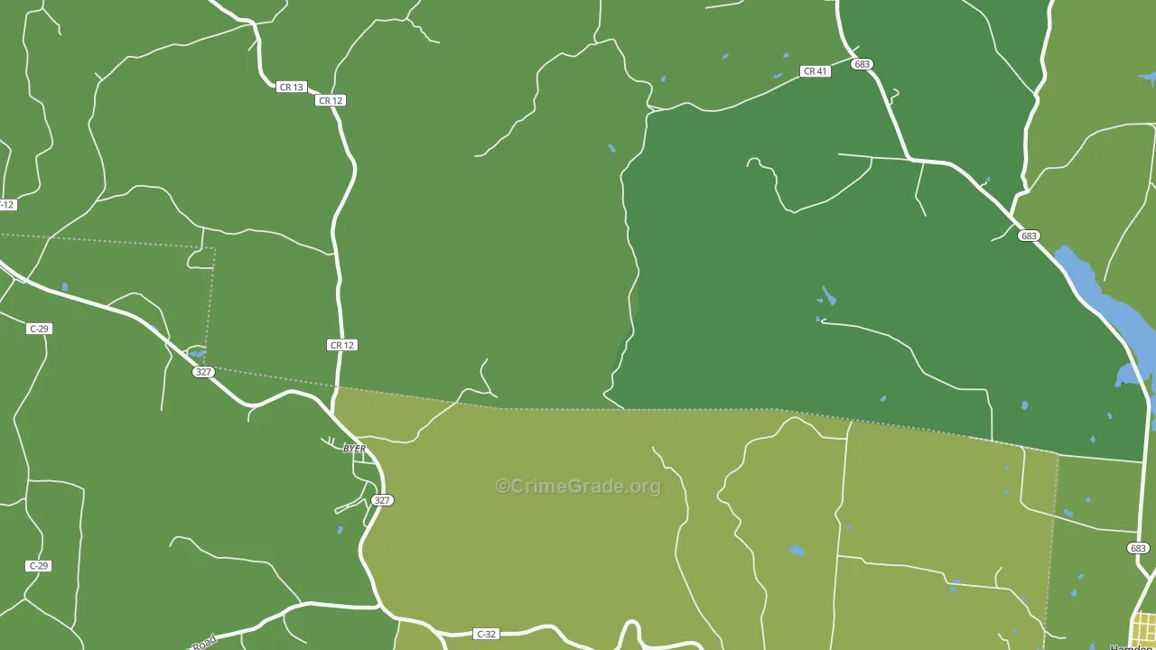 Byer, OH Map of Drug-Related Crime Rates