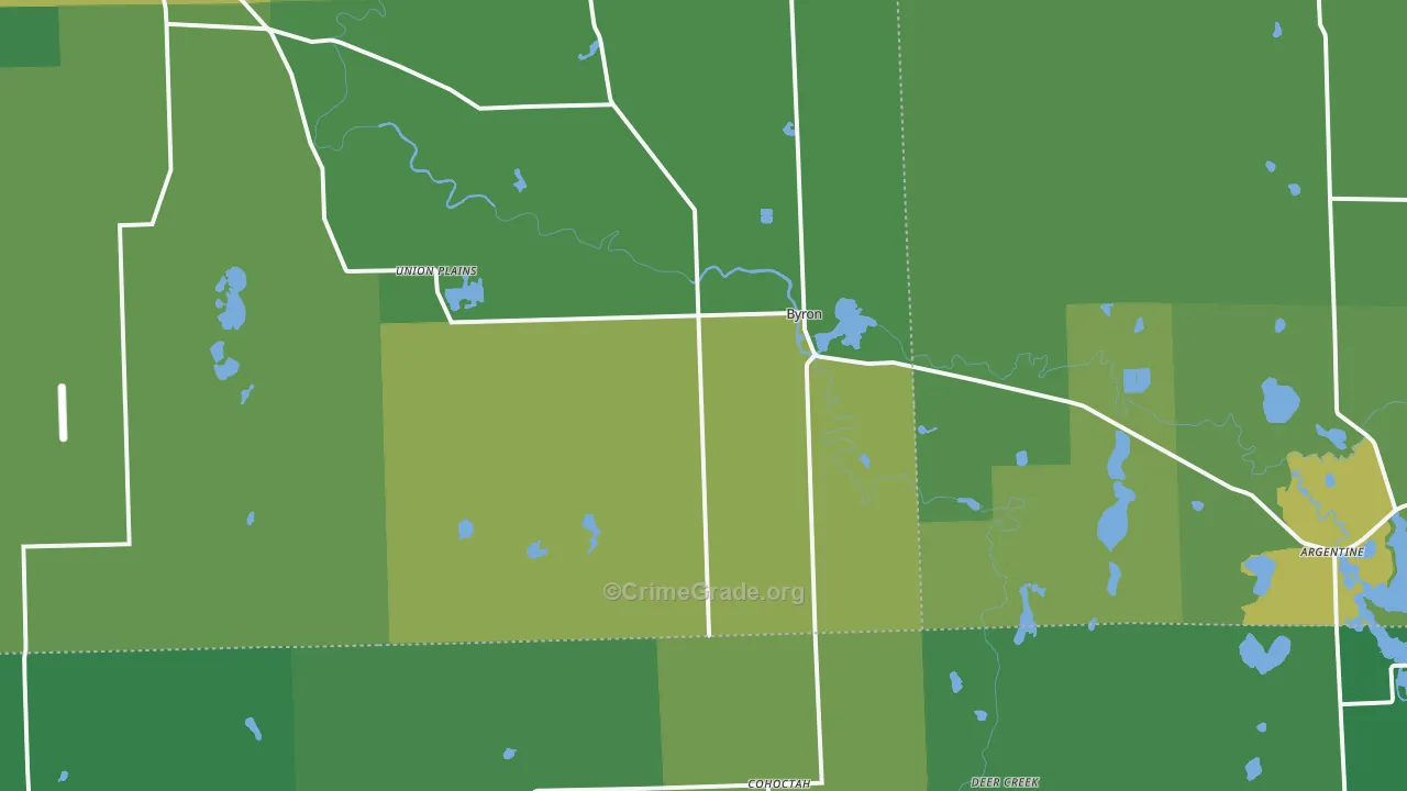 Byron, MI Map of Drug-Related Crime Rates