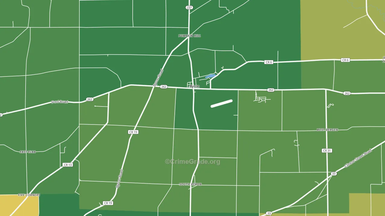Byron, NY Map of Drug-Related Crime Rates