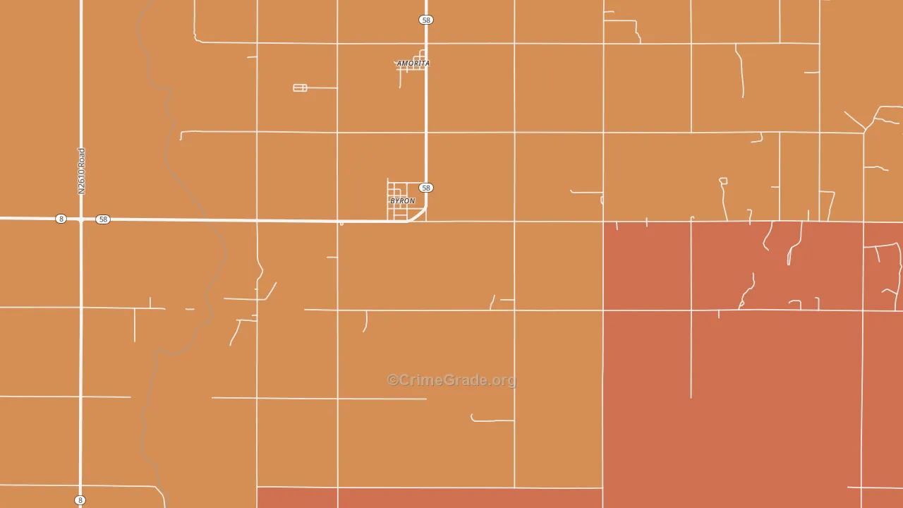 Byron, OK Map of Drug-Related Crime Rates