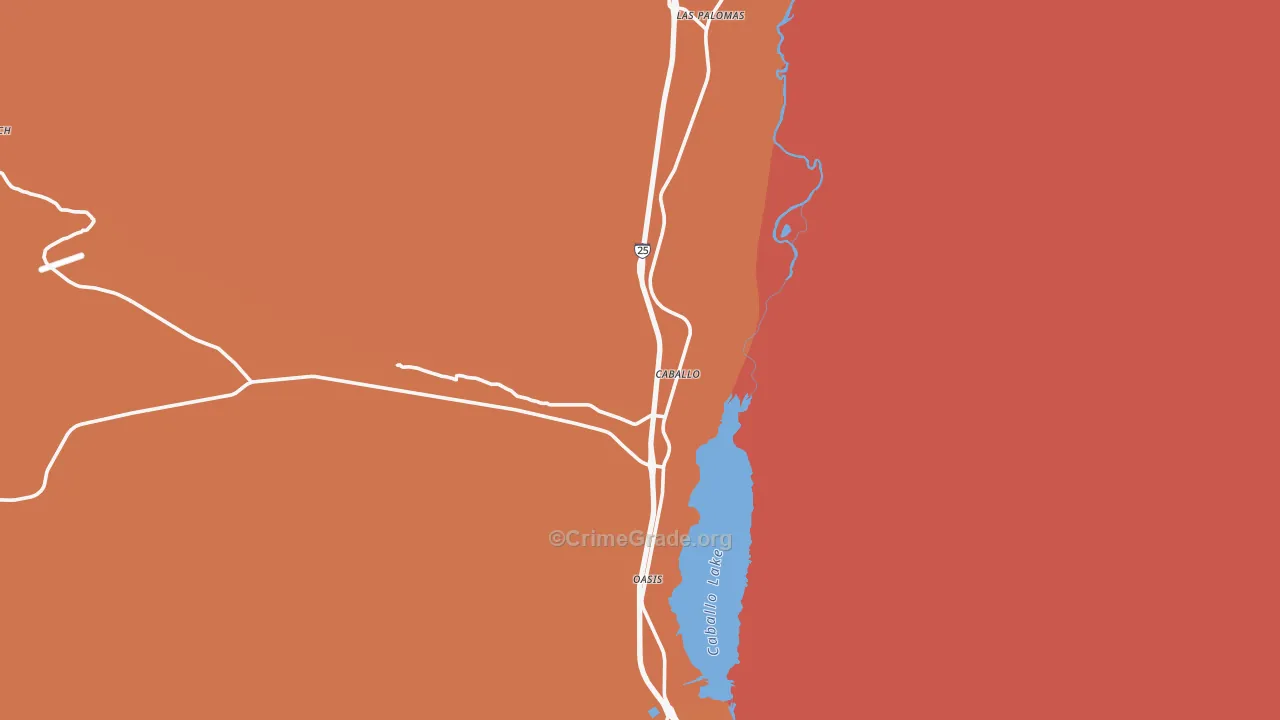 Caballo, NM Map of Drug-Related Crime Rates