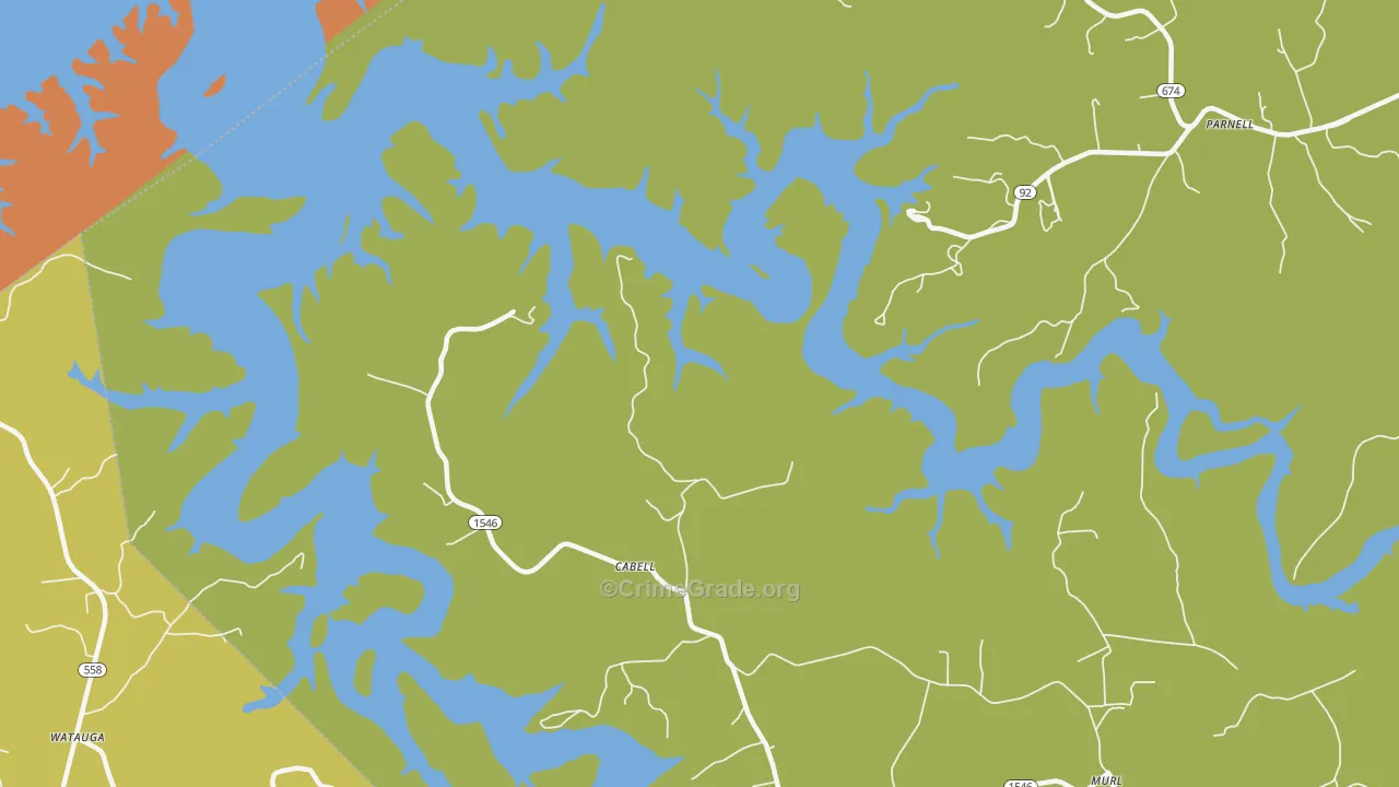 Cabell, KY Map of Drug-Related Crime Rates