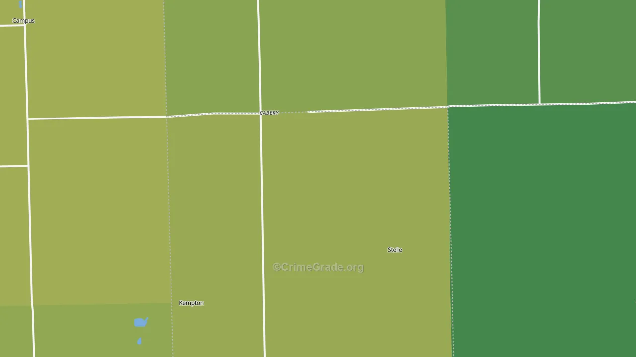 Cabery, IL Map of Drug-Related Crime Rates