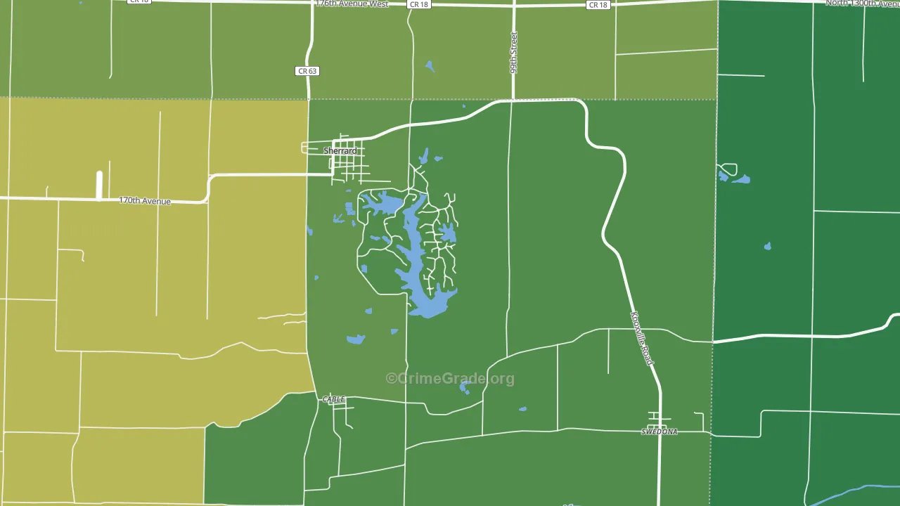 Cable, IL Map of Drug-Related Crime Rates