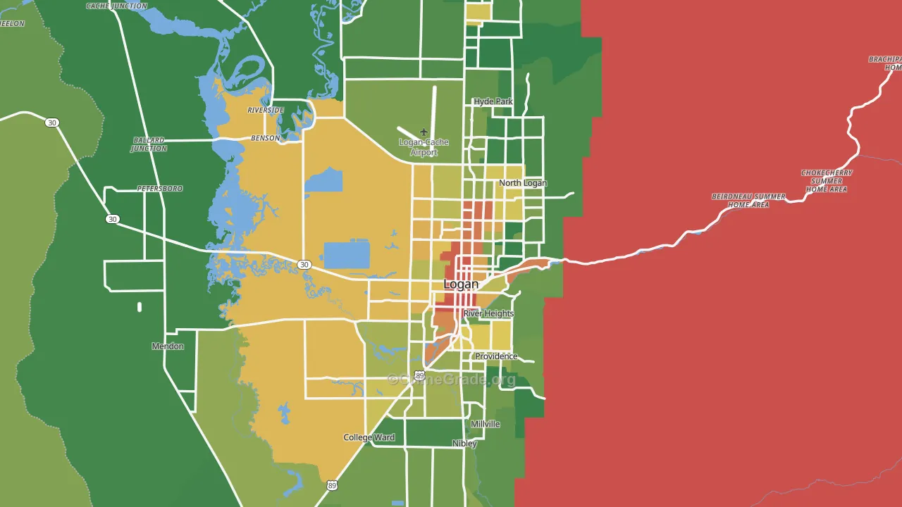 Cache County, UT Map of Drug-Related Crime Rates