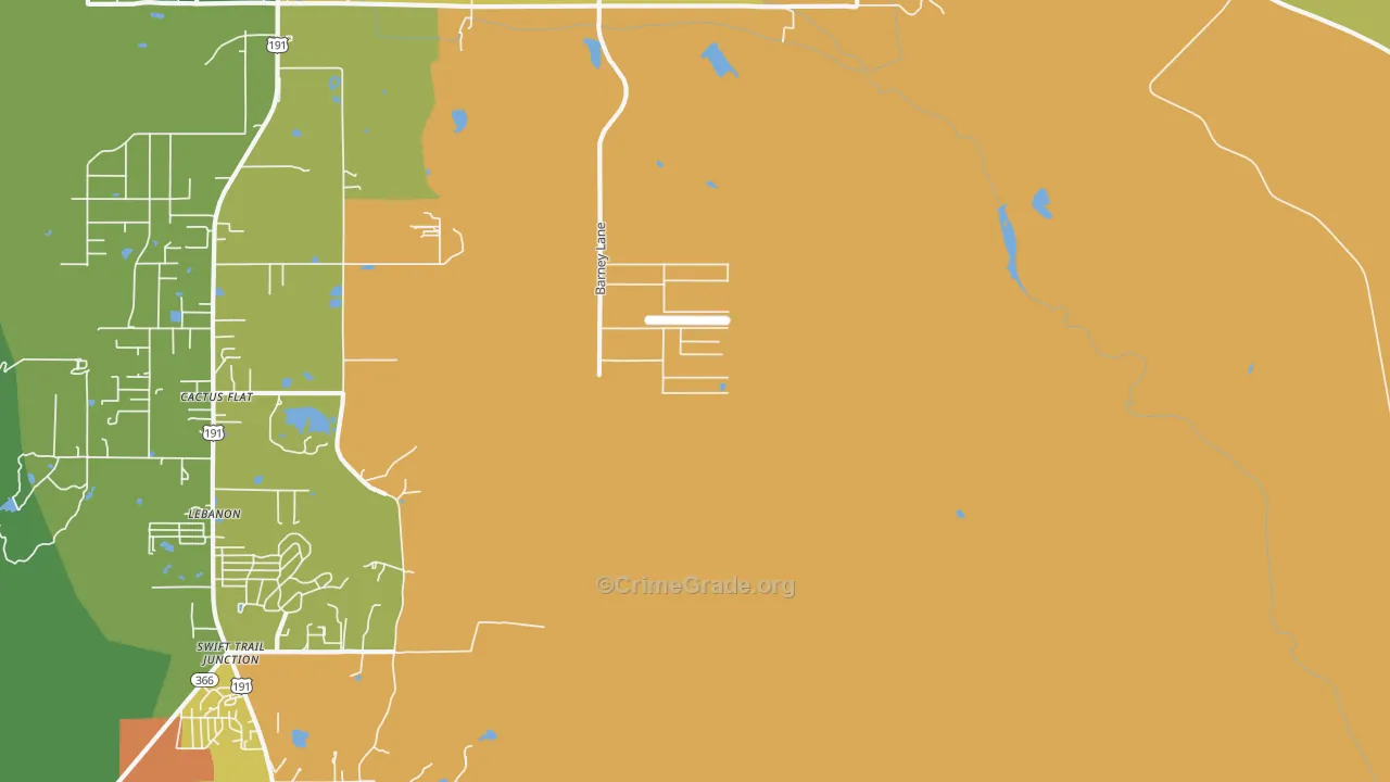 Cactus Flat, AZ Map of Drug-Related Crime Rates