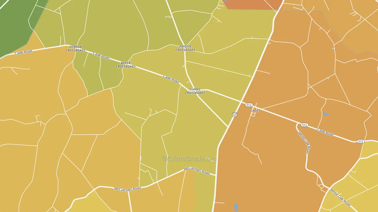 Cades, SC Map of Drug-Related Crime Rates