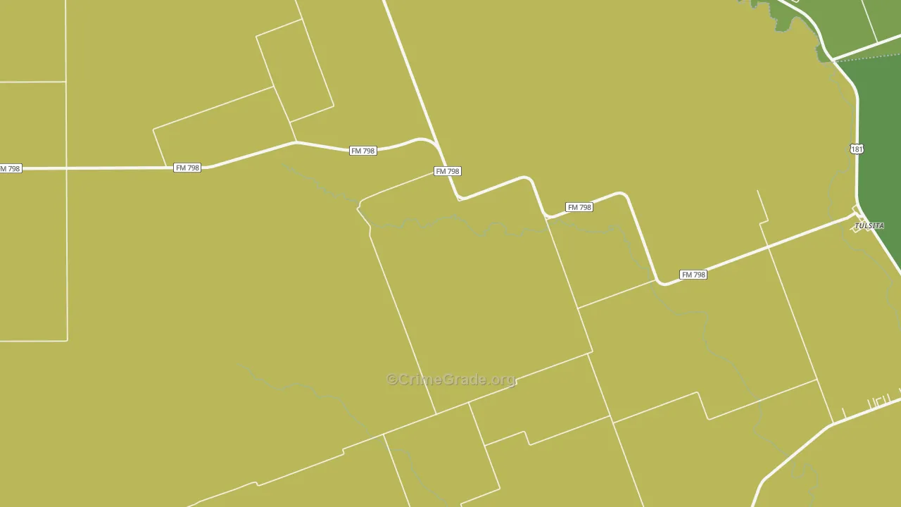 Caesar, TX Map of Drug-Related Crime Rates