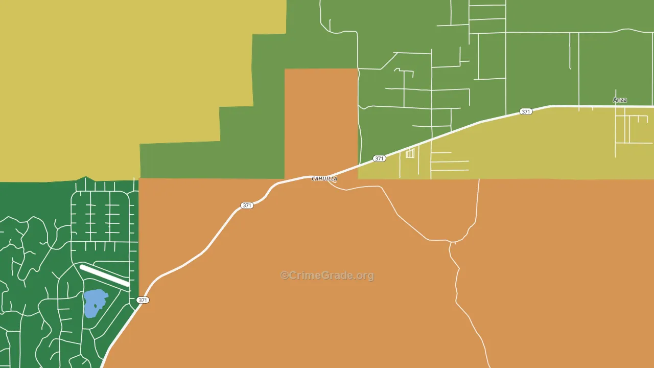 Cahuilla, CA Map of Drug-Related Crime Rates