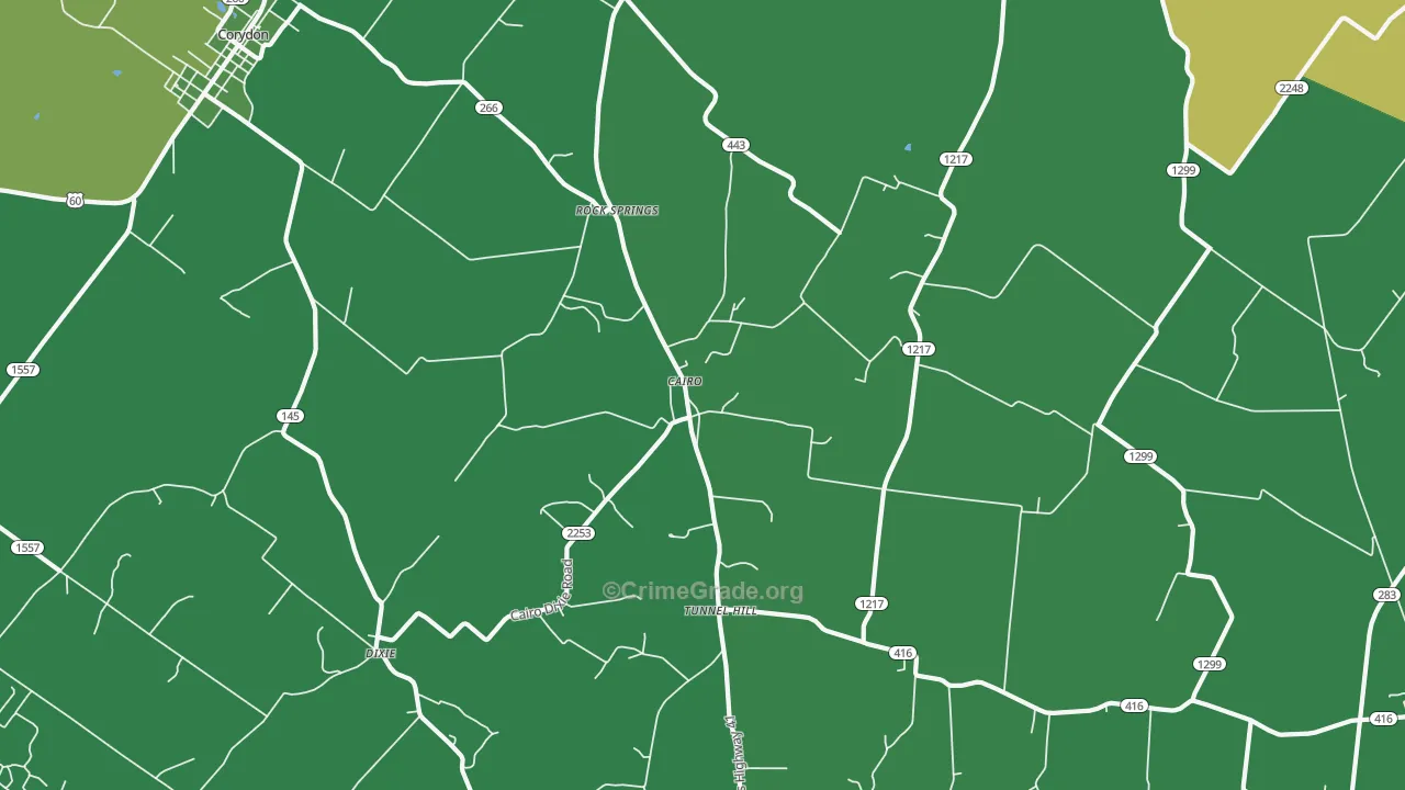 Cairo, KY Map of Drug-Related Crime Rates