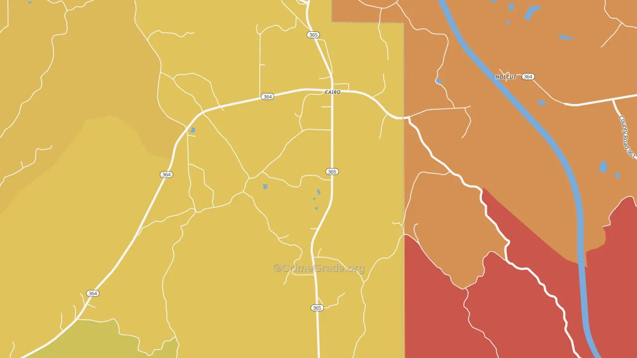 Cairo, MS Map of Drug-Related Crime Rates