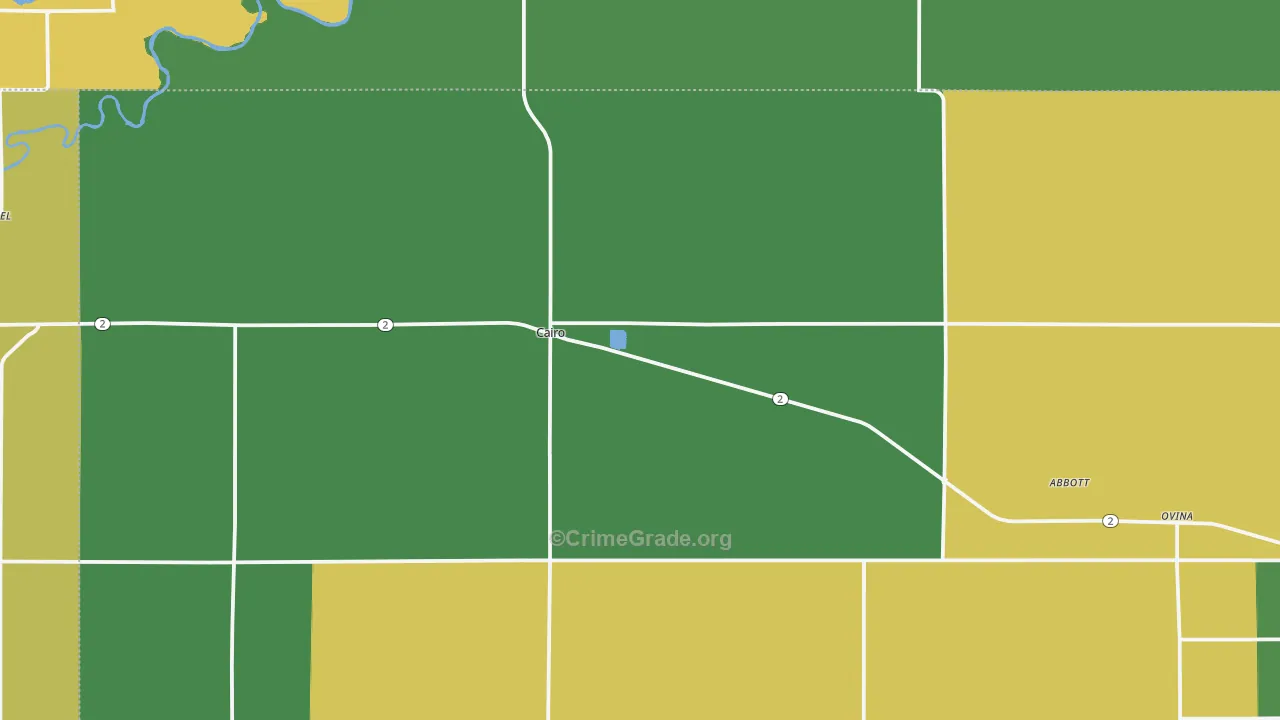 Cairo, NE Map of Drug-Related Crime Rates