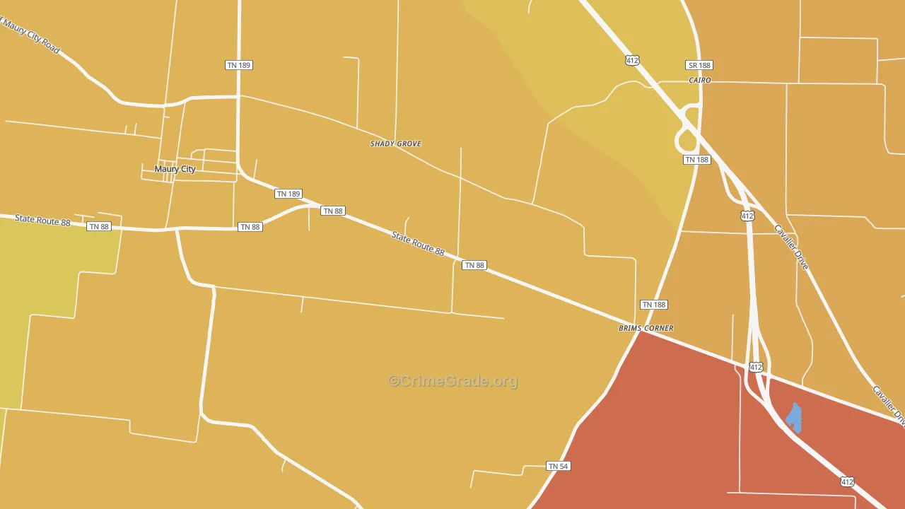 Cairo, TN Map of Drug-Related Crime Rates