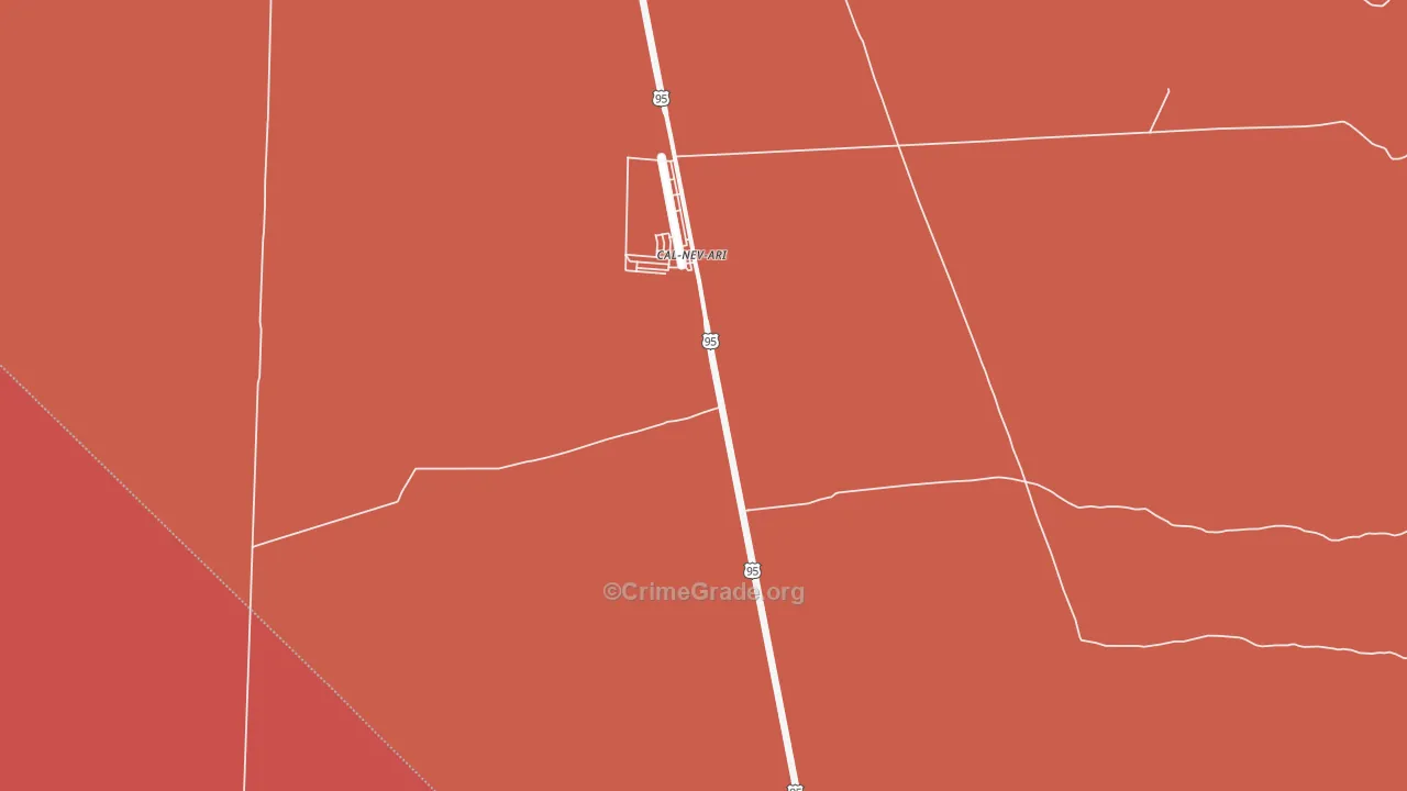 Cal Nev Ari, NV Map of Drug-Related Crime Rates
