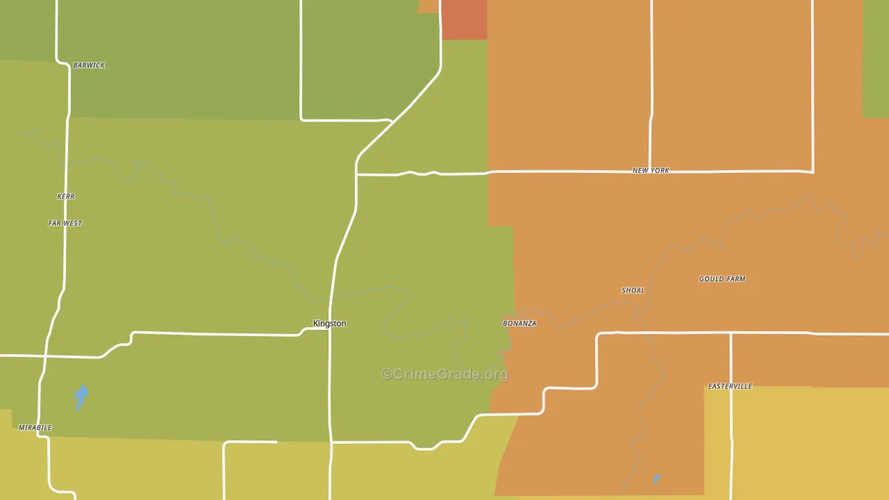 Caldwell County, MO Map of Drug-Related Crime Rates