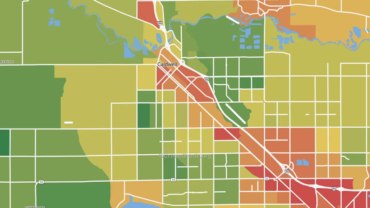 Caldwell, ID Map of Drug-Related Crime Rates