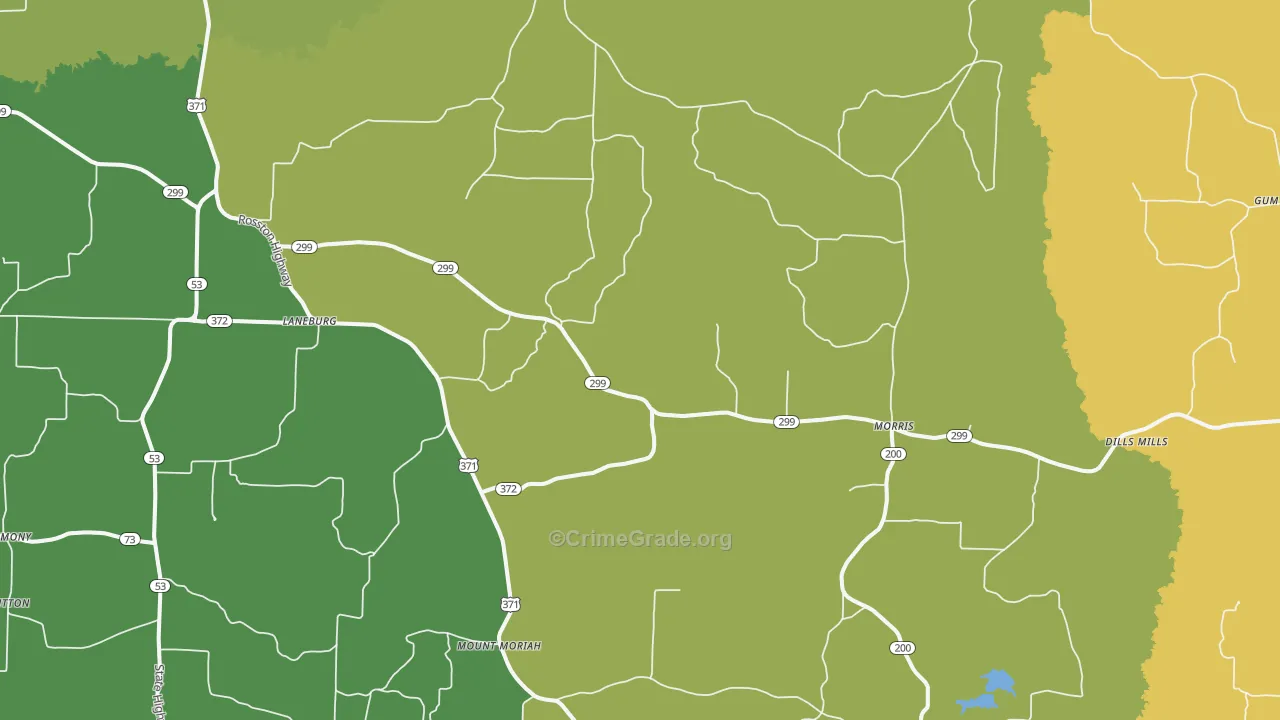 Cale, AR Map of Drug-Related Crime Rates