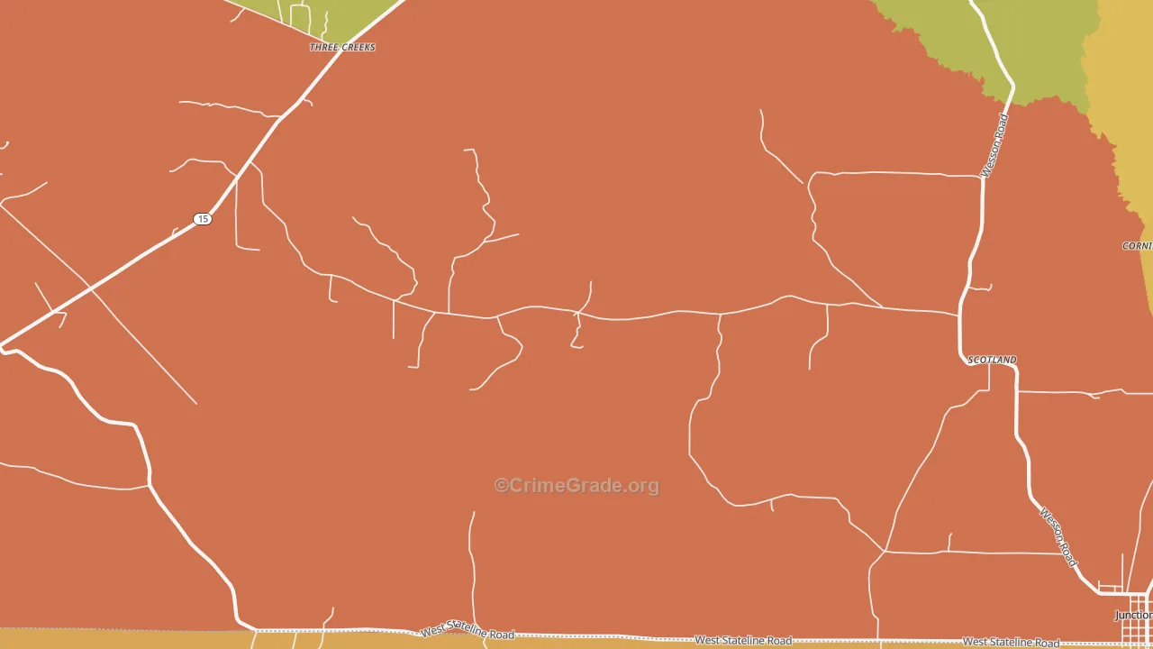 Caledonia, AR Map of Drug-Related Crime Rates