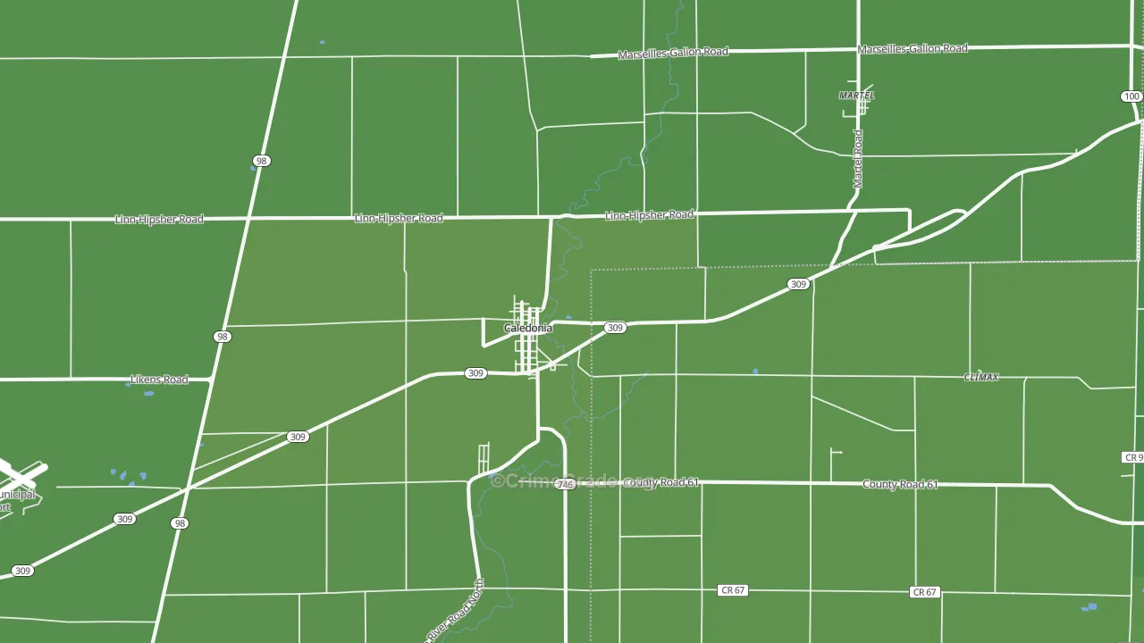 Caledonia, OH Map of Drug-Related Crime Rates