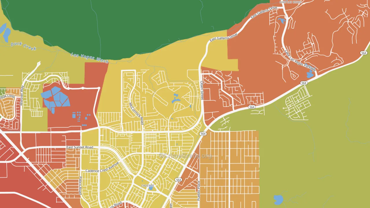 Calico Ridge, Henderson, NV Map of Drug-Related Crime Rates